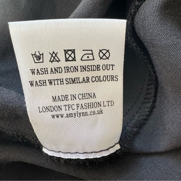 Amy Lynn Black Choker Mini Dress Balloon Sleeves Medium - Picture 13 of 15